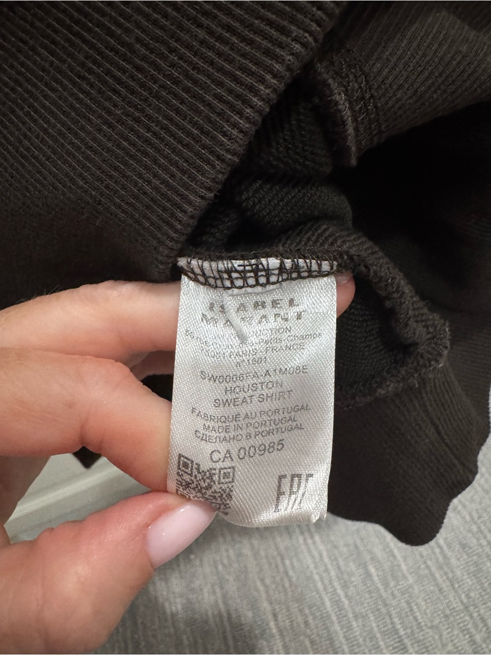 Isabel Marant Etoile Moby Faded Black Logo Sweatshirt - Picture 5 of 6